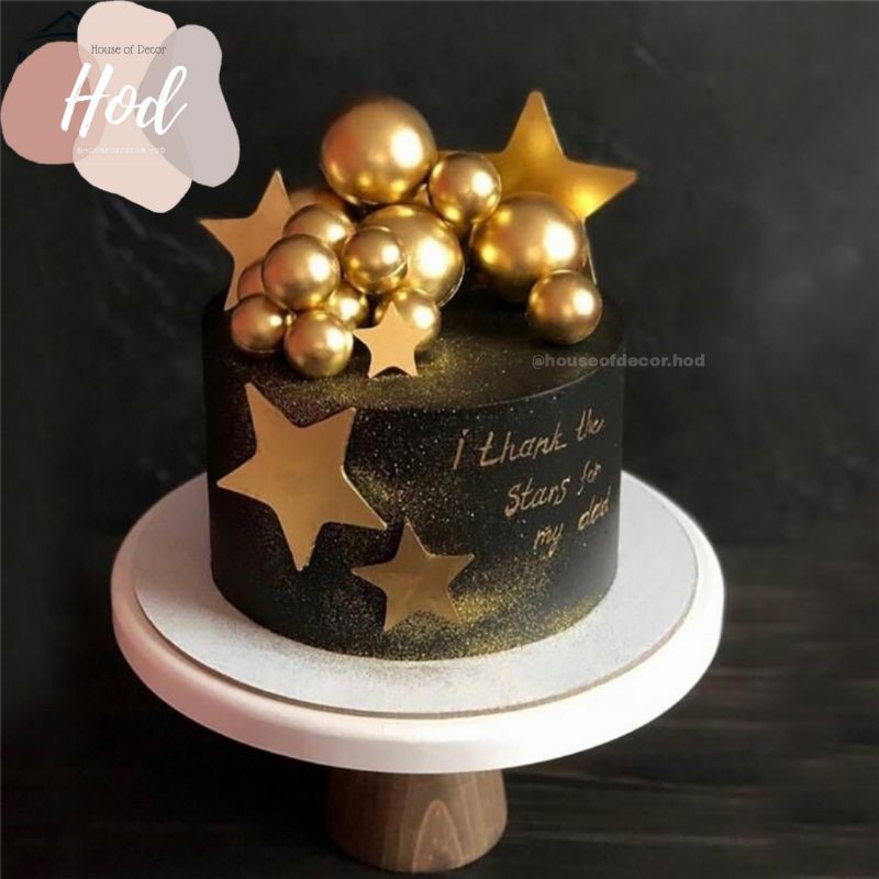 Topper cake bola emas balon Gold Silver Ball mewah toper kue Hiasan Kue tusukan Tart Birthday topper butterfly alas adonan fondant cutter embosser huruf coklat bar edible sprinkle kertas emas mahkota loyang meja luster