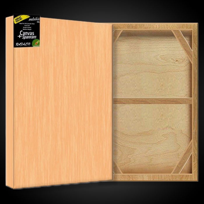 Rangka Kayu Spanram Triplek 40x120 cm Alas Poster Frame Kayu Triplek
