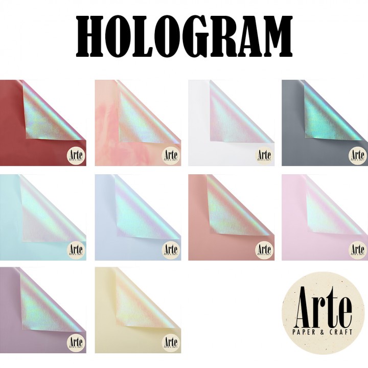 

RB 20 Lembar Cellophane Hologram Kertas Buket Korea Bunga Flower Wrapping Paper Kado Arte Grosir