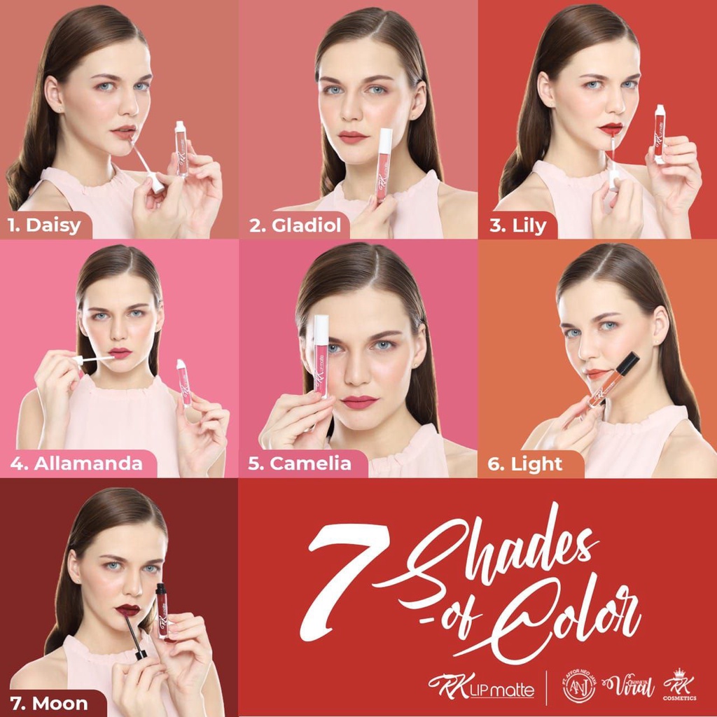 [NEW] LIPSTIK RK Lip Matte RK Kosmetik Viral Halal & BPOM ORIGINAL / Lipmatte RK Lip Cream Matte RK 