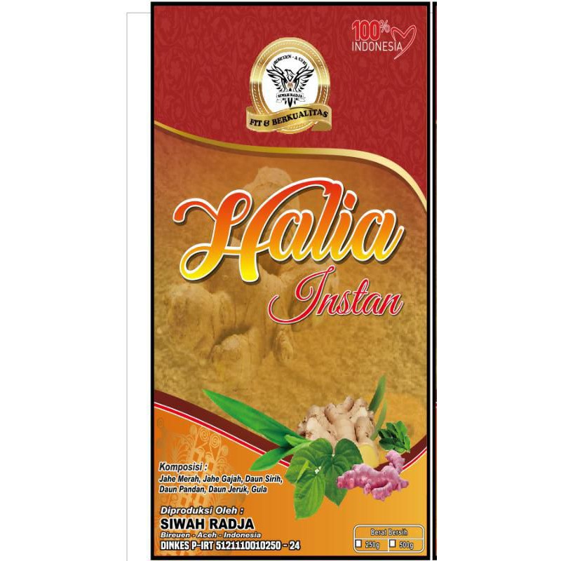 

HALIA/JAHE INSTAN BY PRODUK KOPI SIWAH RADJA ||