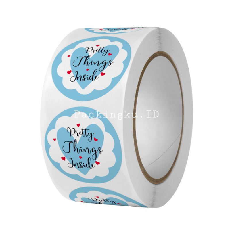 [Kecil 2.5cm] Sticker Label Thank You | Segel Roll 500 pc-PTI
