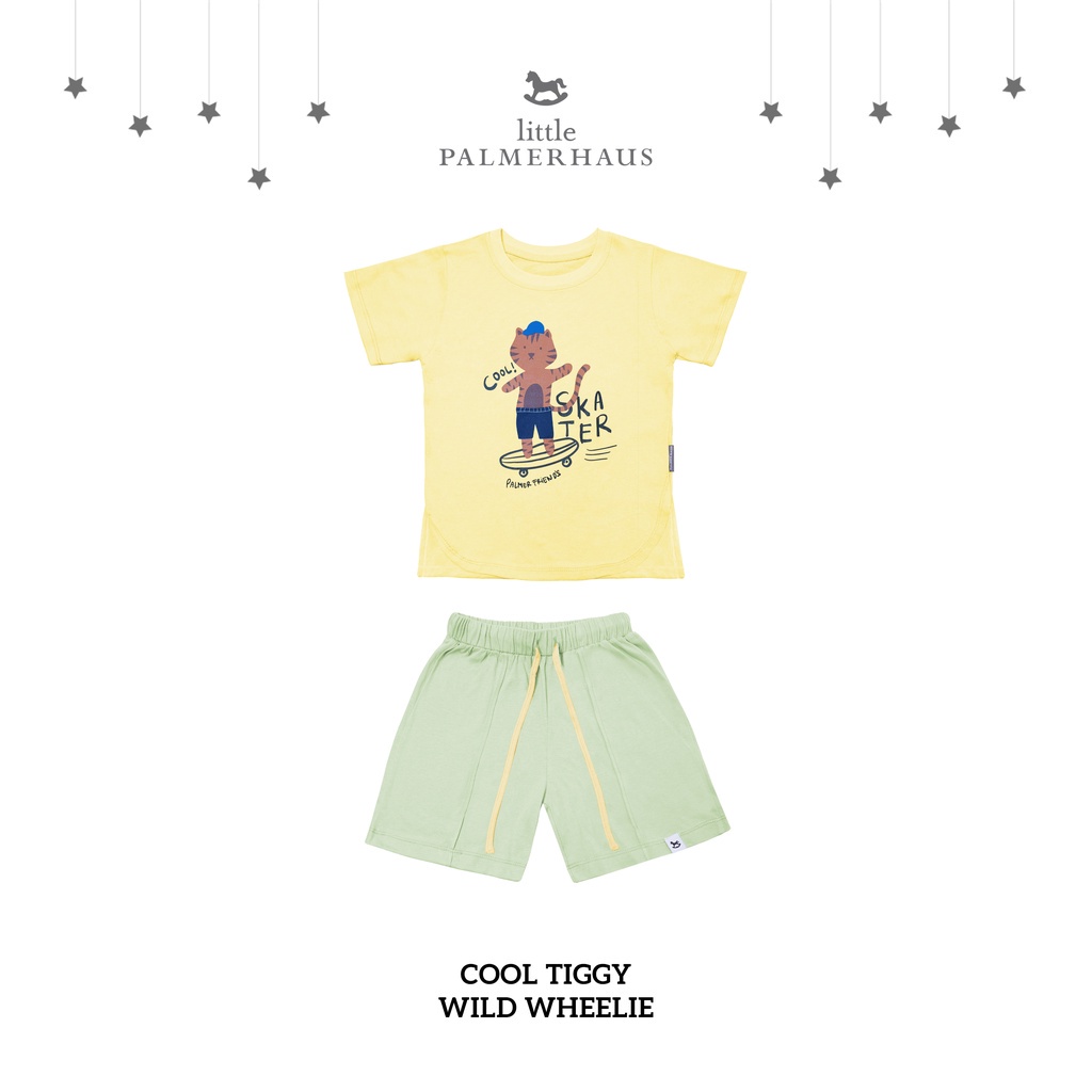 Little Palmerhaus Wild Wheelie Set Setelan Pendek Anak 1 - 6 Tahun