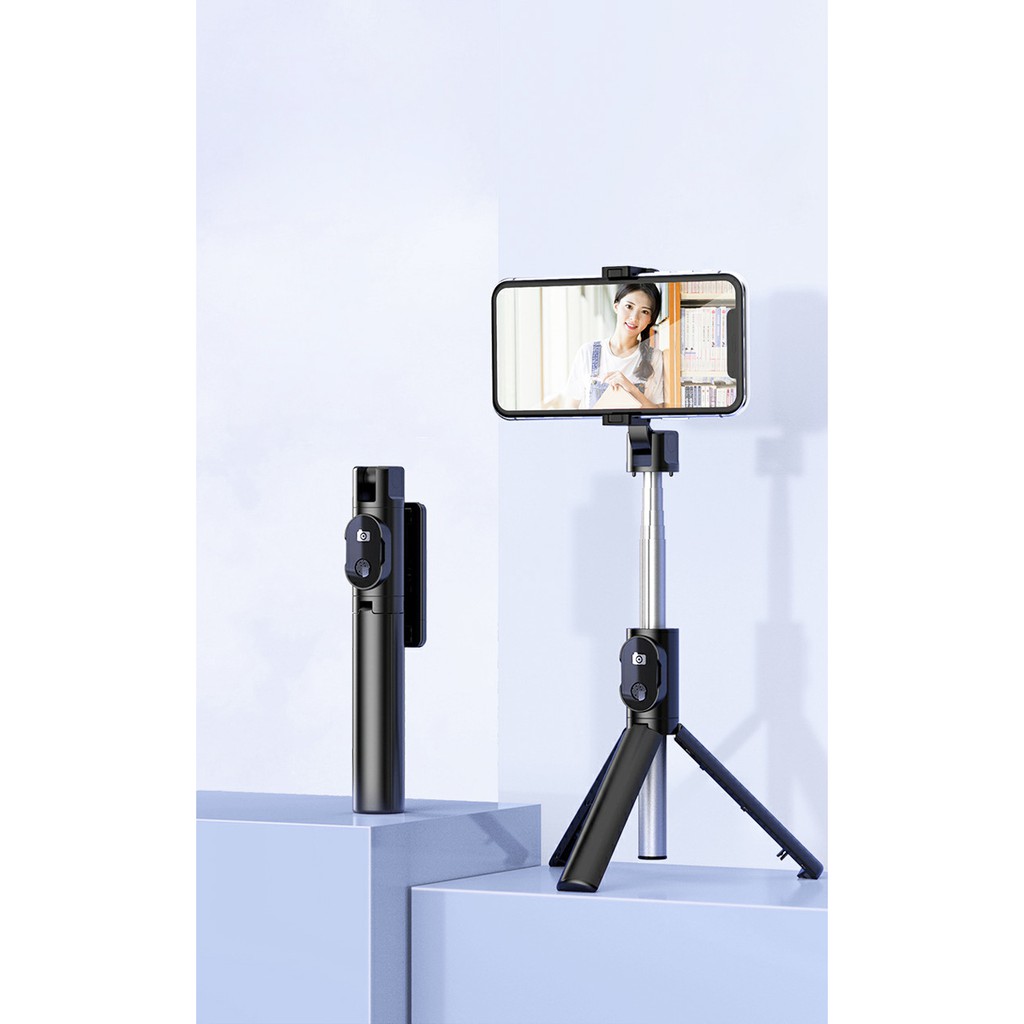 Tongsis Bluetooth Tripod Selfie Stick Praktis Tripod Holder