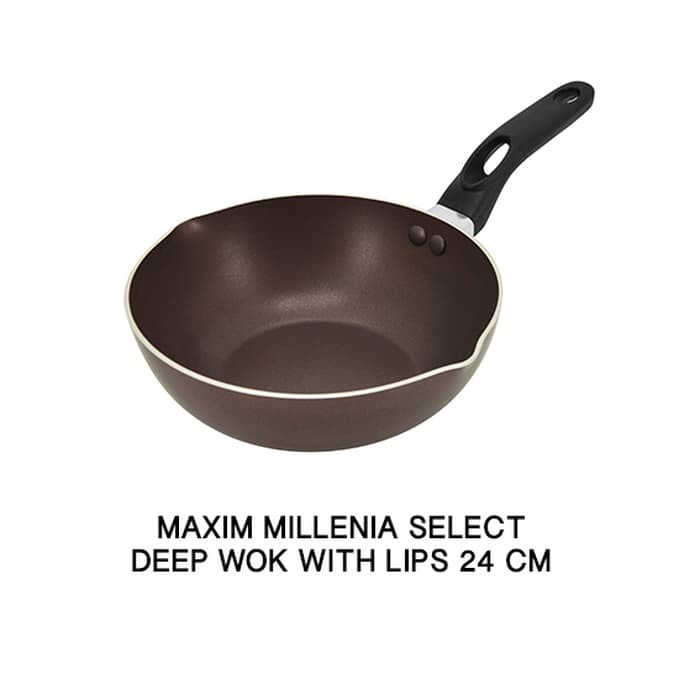 Promo New Maxim Millenia Select Deep Wok Teflon 24Cm