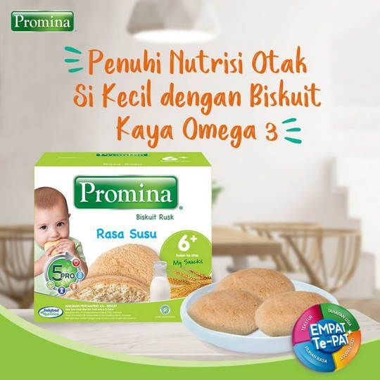 PROMINA BISCUIT RUSK RASA SUSU / BISKUIT BAYI / MAKANAN BAYI / BISCUIT