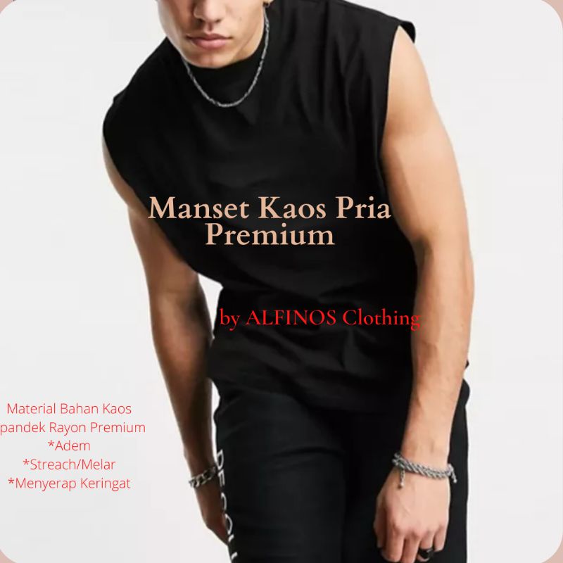 Manset Pria | Mangset Pria | Kaos Tanpa Lengan