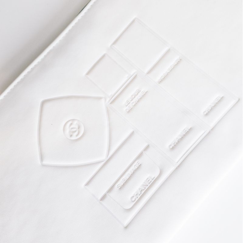 Chanel Skincare Embossed White Makeup Cosmetic Pouch Bag Sleeve - Authentic Official Merchandise