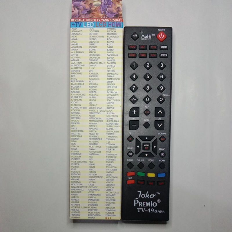 REMOTE TV MULTI/UNIVERSAL JOKER PREMIO