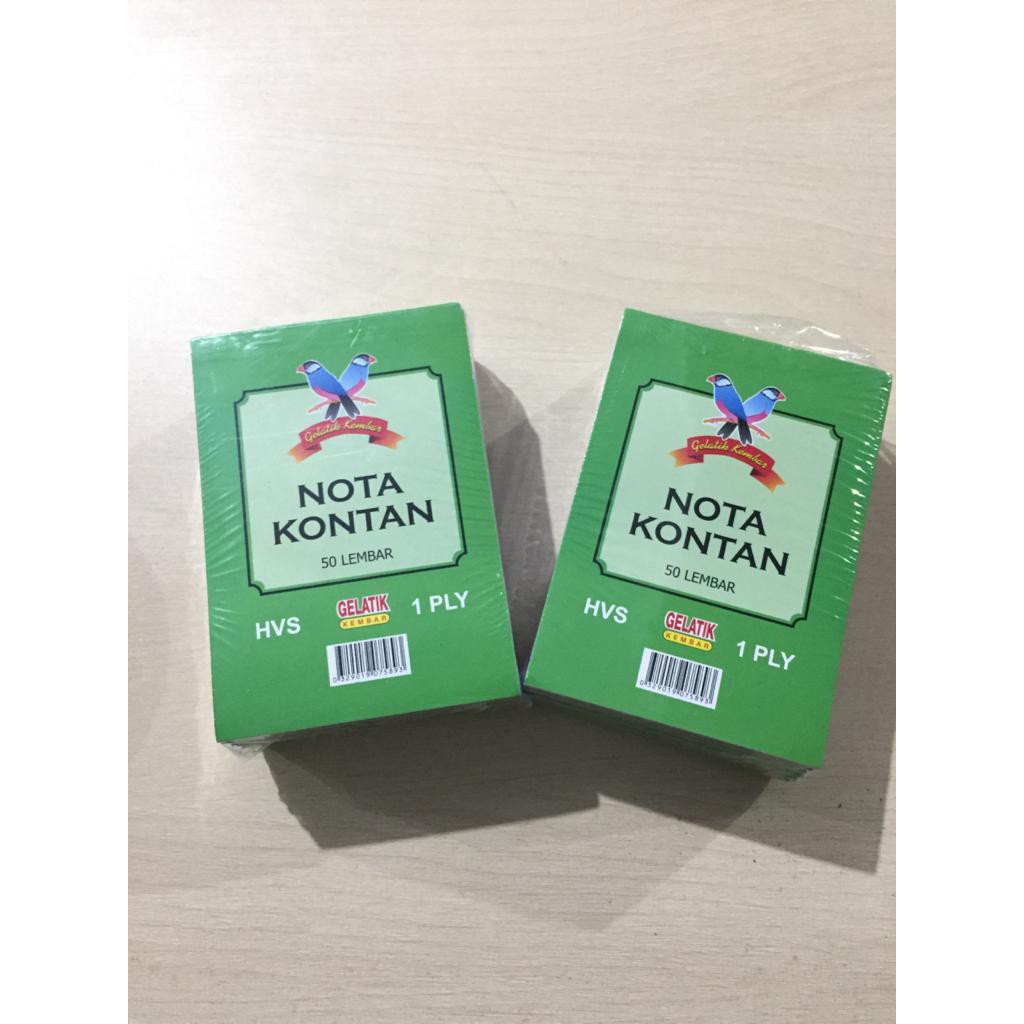 

Gelatik Buku Nota Kontan Kecil 1 ply (50 lbr)