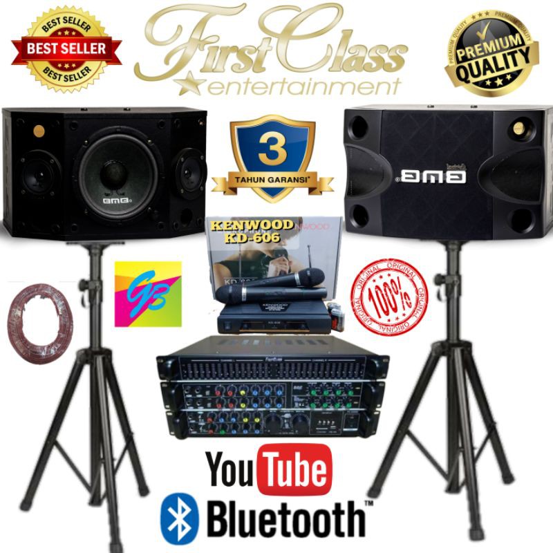 Paket karaoke speaker BMB Original sound system karaoke Bluetooth ampli mixer fca4000 Original
