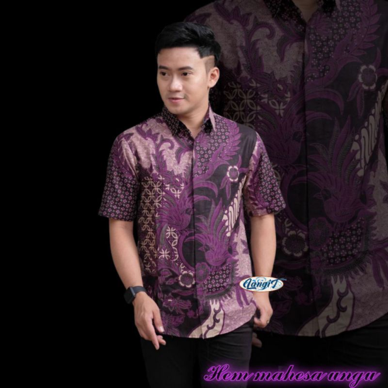 KEMEJA BATIK PRIA/BATIK PRIA/BATIK PRIA JUMBO/HEM BATIK PRIA JUMBO LENGAN PENDEK M L XL XXL 3XL 4XL 5XL 6XL 7XL 8XL 9XL 10XL