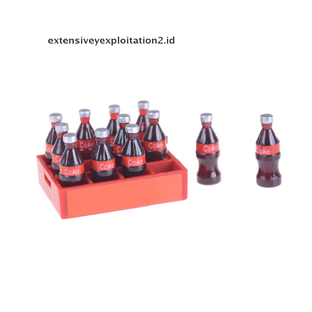 13pcs / Set Mainan Miniatur Minuman Coca Cola Skala 1: 12 Untuk Aksesoris Rumah Boneka