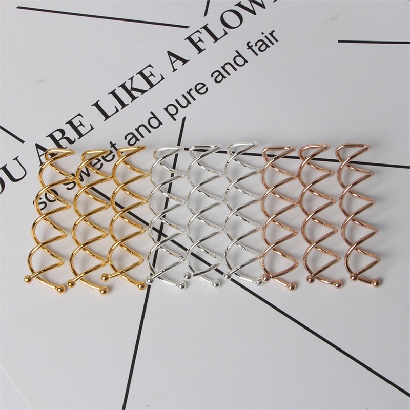 10pcs Pin Sekrup Spiral Untuk Rambut