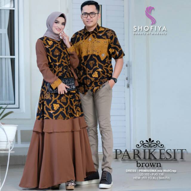 Gamis Batik Couple Parikesit Vol 2 By Shofiya Shopee Indonesia