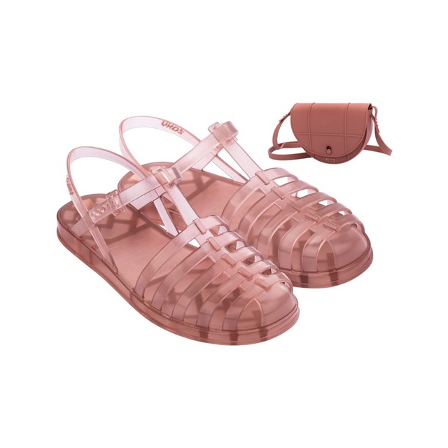 Zaxy Combina Sand + Mini Bag Nude/Transparant