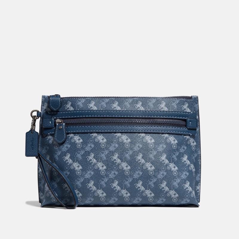 Coach Clutch Bag With Blue Horse (C89185)