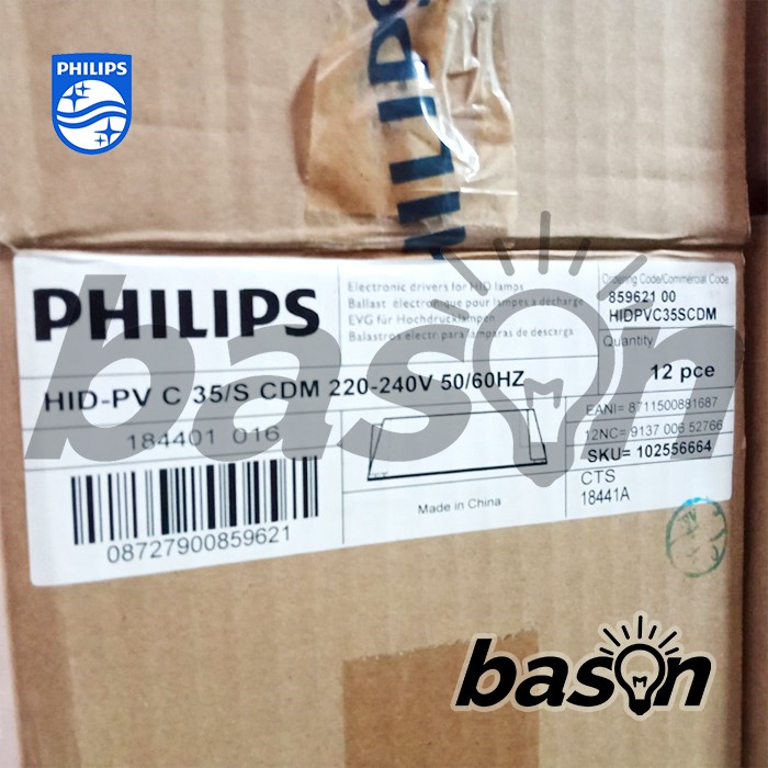 PHILIPS HID-PV C 35 atau 70 /S CDM 220-240V 50/60Hz NG - Electronic Ballast / Trafo Elektronik