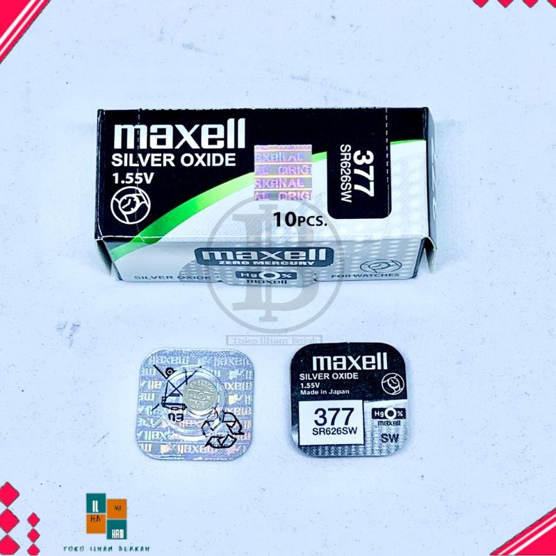 BATERAI MAXELL SR626SW ORIGINAL / BATRAI 377 SR626W LR626 LR66 AG4