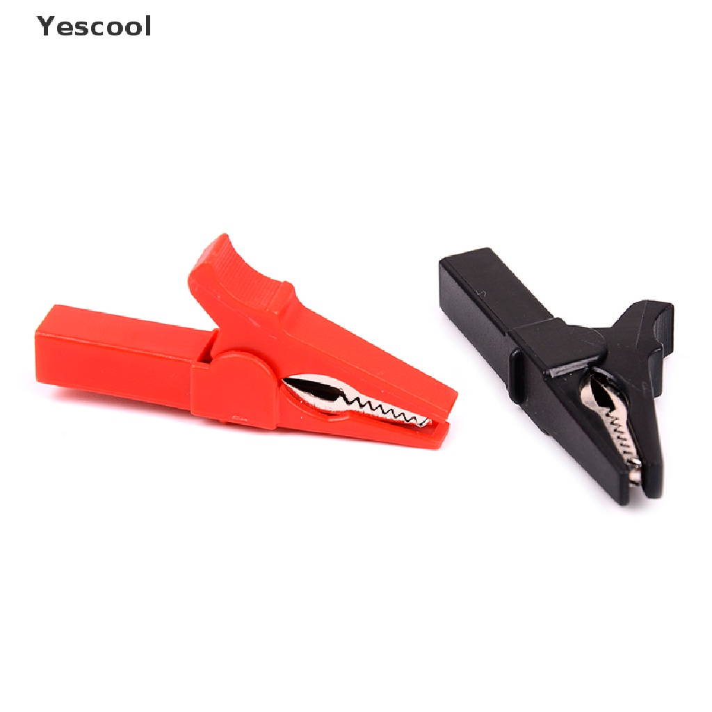 Yescool 4Pcs Klip Buaya 55mm + plug banana 4mm Untuk Kabel test probe