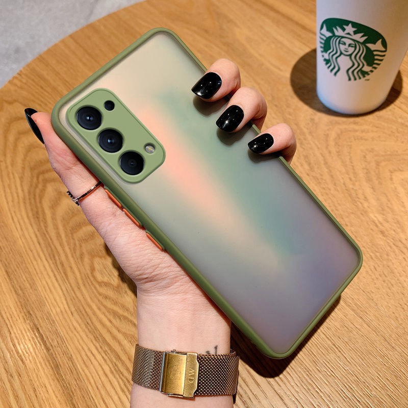 Hard Case Pelindung Lensa Kamera Warna Permen Untuk OPPO Reno 6 6Z 5F 5 Pro 4F 4 SE Lite 3 Pro 2 2Z 2F