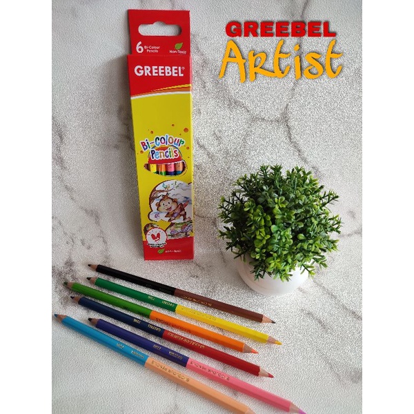 

Greebel Pensil Warna Bi-Colour 6 pcs (12 Warna)