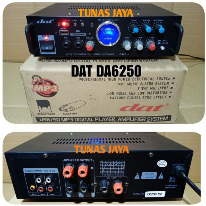 POWER AMPLI DAT DA6250 AMPLI DAT DA6250 DAT DA 6260
