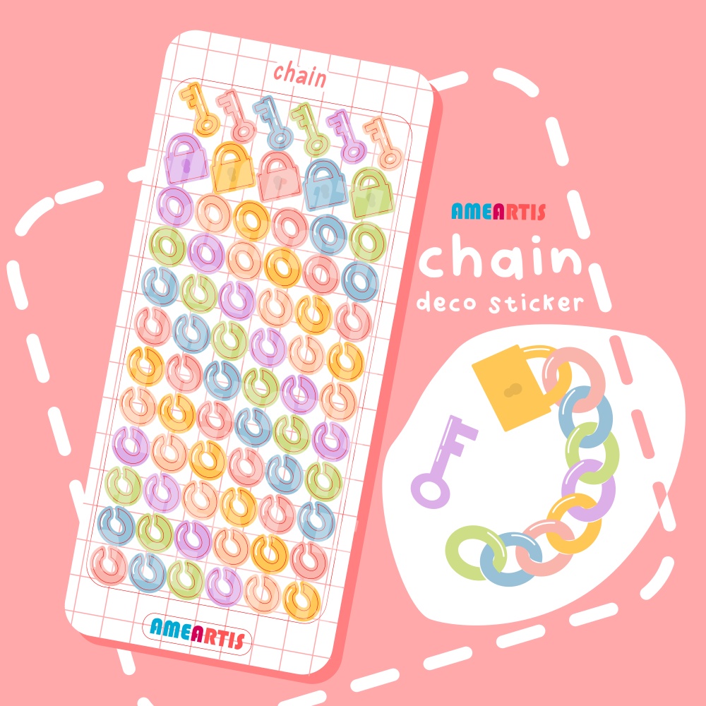

Ameartis Chain Deco Sticker / stiker rantai