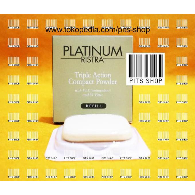 Pengiriman Cepat RISTRA PLATINUM TRIPLE ACTION COMPACT POWDER BEDAK REFILL 14 GR - IVORY MURAH
