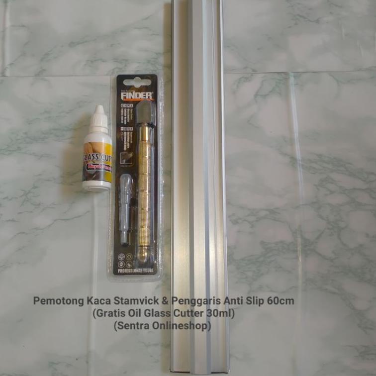 

(PROMO ATD64) Pemotong Kaca Merk Finder & 60cm Penggaris Anti Slip(Paket 2 in 1) ✳