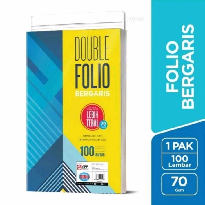 

DOUBLE FOLIO GARIS SIDU ISI 100-200 LEMBAR