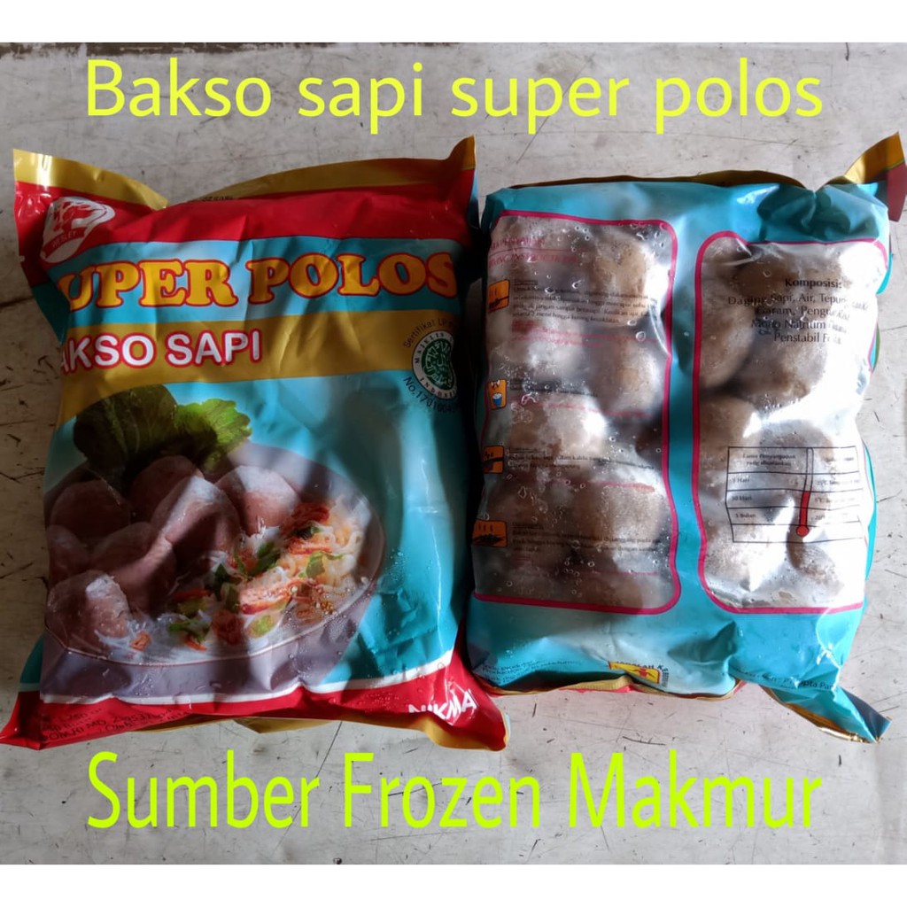 

bakso sapi 50 butir super polos sumber frozen makmur