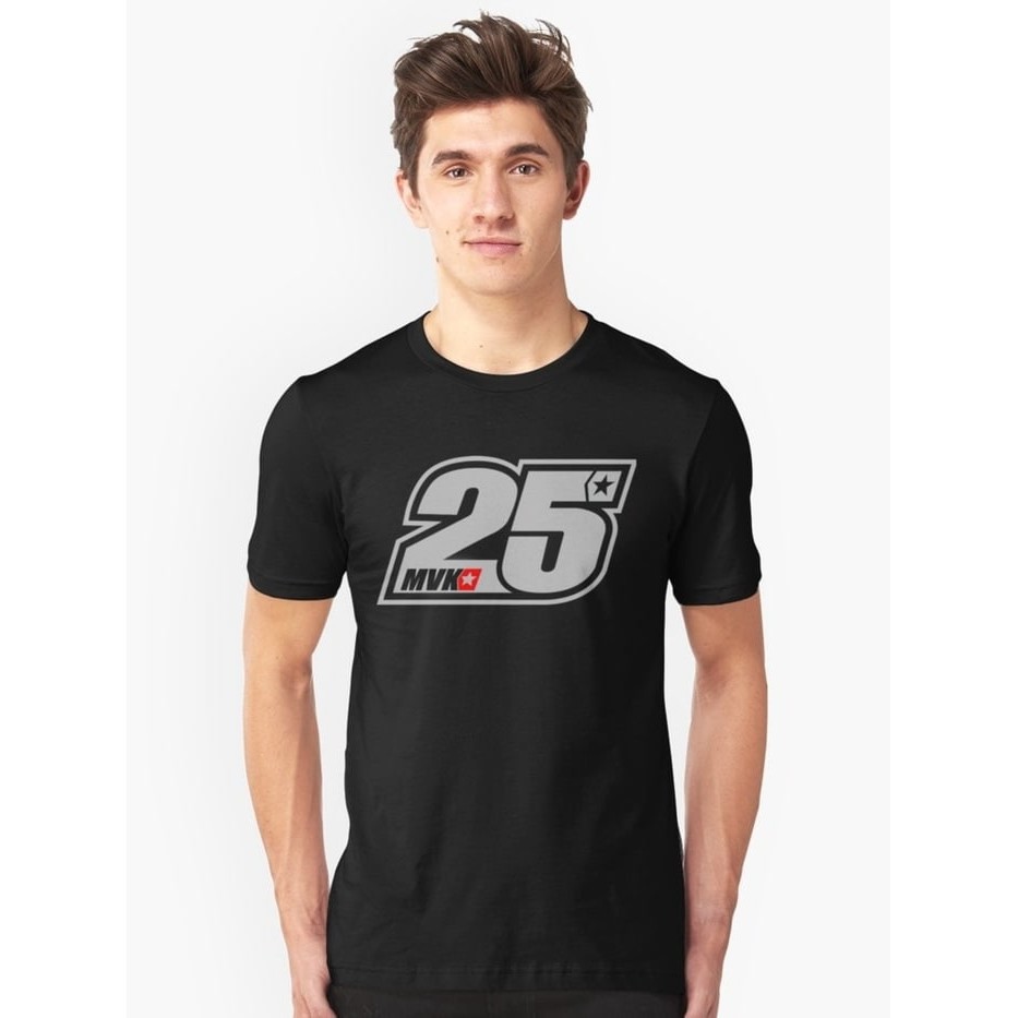 Kaos Tshirt Baju Combed 30S Distro Maverick MVK Vinales 25 Moto GP