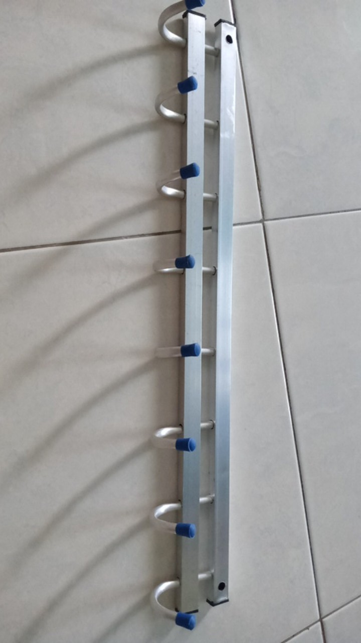 Capstok Aluminium / Gantungan Baju Handuk Aluminium / Gantungan Dinding Aluminium Kapstok 6 & 8 Hak