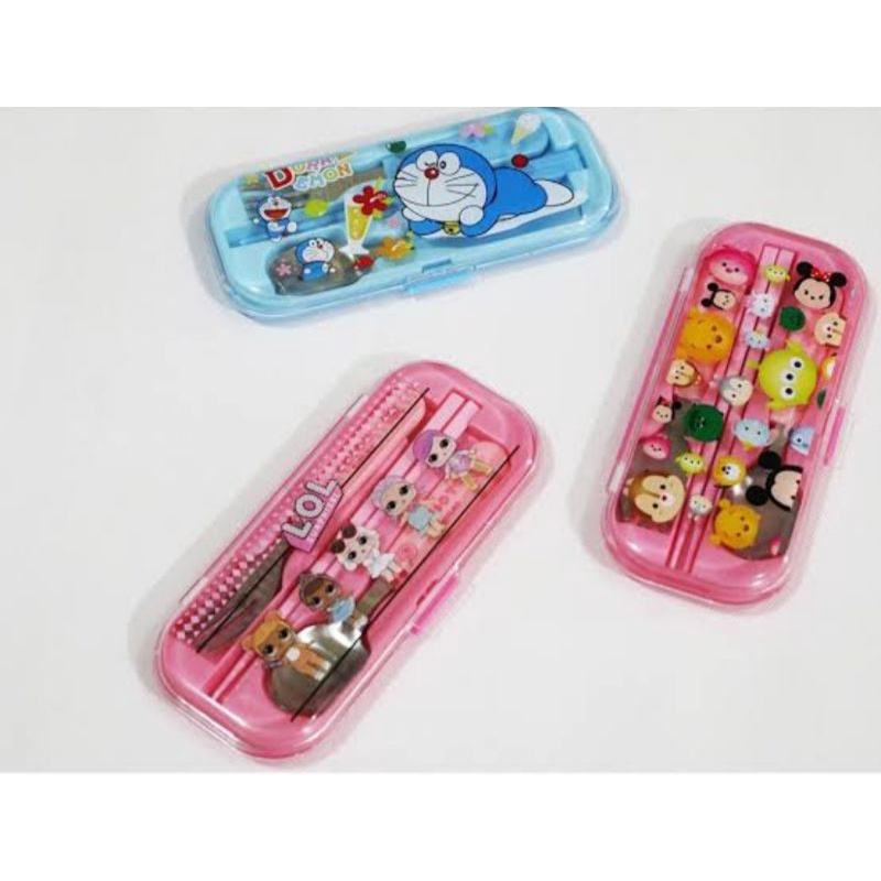 SENDOK SET KARAKTER, GARPUH SET KARAKTER UNTUK ANAK, SUMPIT SET KARAKTER