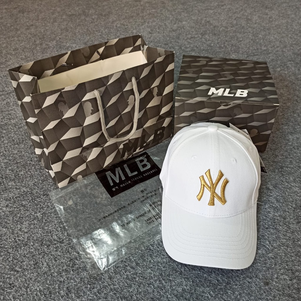 Topi MLB ORIGINAL Import - NY MLB CLASSIC WHITE LOGO GOLD