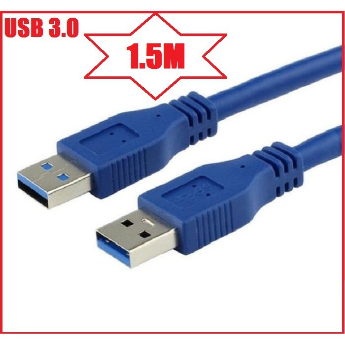 KABEL USB 3.0 MALE TO MALE 1.5M HIGH QUALITY - AM AM VERSI 3.0 1.5 M