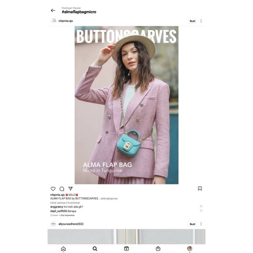 alma flap bag micro buttonscarves preloved