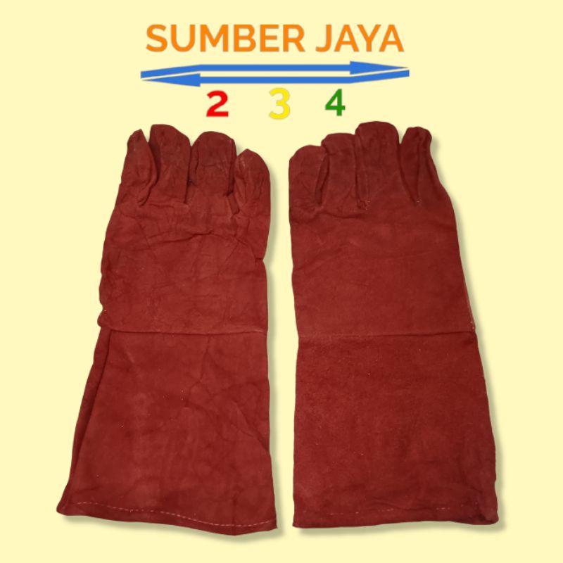 Sarung Tangan Las Merah 13 inch Termurah