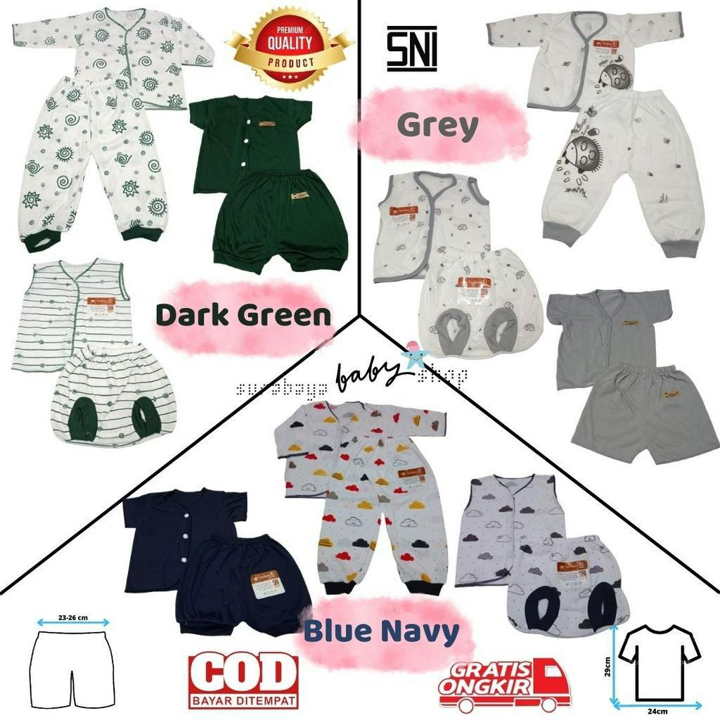 BAJU BAYI CELANA BAYI SETELAN BAYI BAJU BAYI SERI NAVY / HIJAU / ABU LANDAK NEWBORN BAJU BAYI BARU LAHIR ATASAN BAYI BAJU BAYI KADO MURAH BAJU LUSIANA E