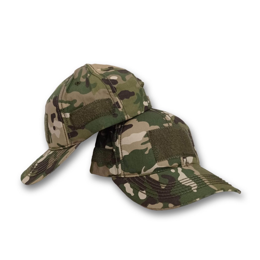 Topi Baseball Perekat / Velcro Loreng Multicam Ripstop