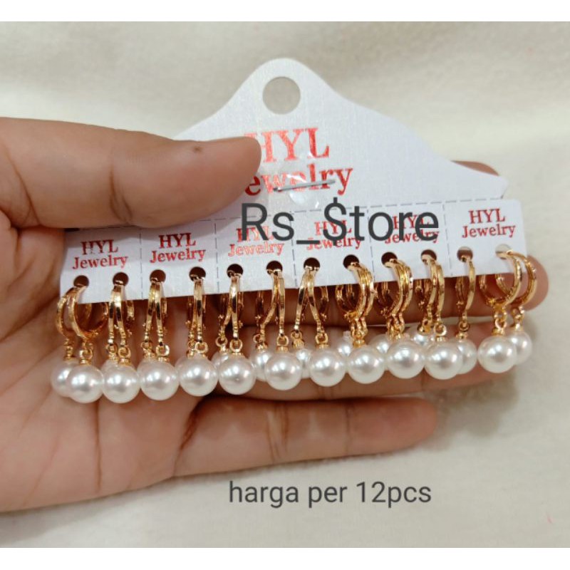 ANTING MUTIARA GOLD_ANTING MUTIARA XUPING HARGA GLOSIR MURAH