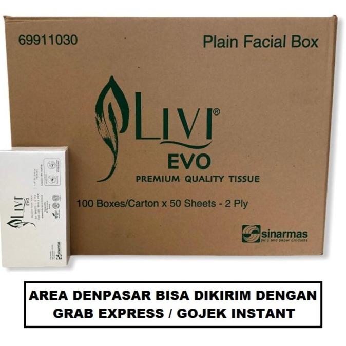 $+$+$+$+] Tisu LIVI Plain Facial Flat Box 2 ply - Premium Quality Tissue