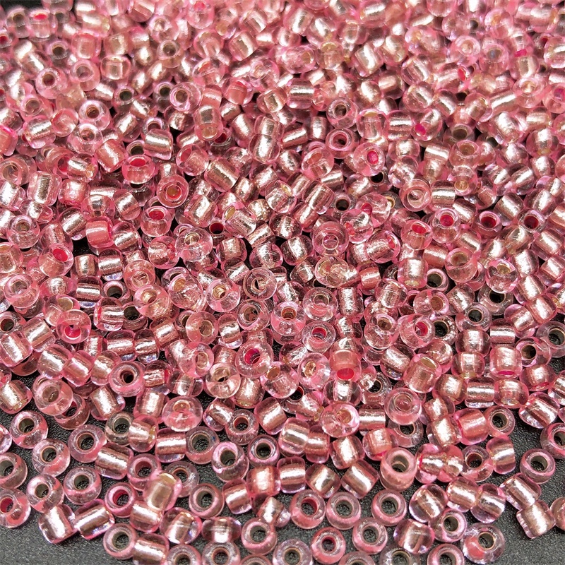 10g 2MM 3MM 4MM Manik-Manik Kaca Kecil Warna Merah Czech