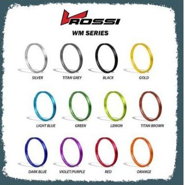 Veleg Pelek Velg Rossi 120 140 160 185 215 250 300 350 Ring 14 17 18 WM Ruji Jari Jari Warna Motor