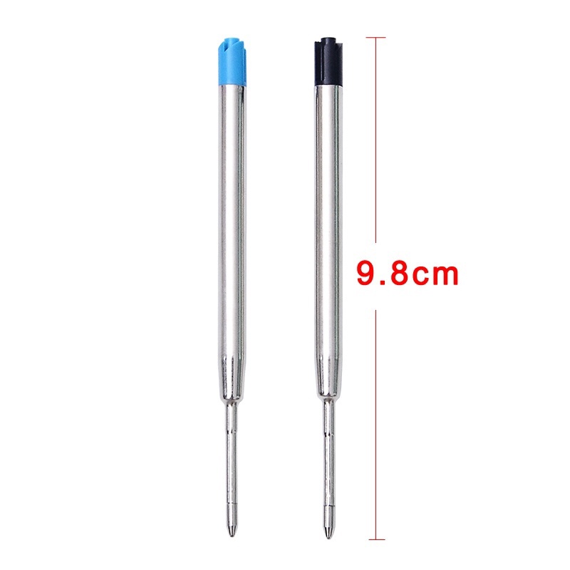 10pcs 1mm Black Blue Ink Roller Pen Refills Replacement Ink Pen Metal Refills School Office Writing