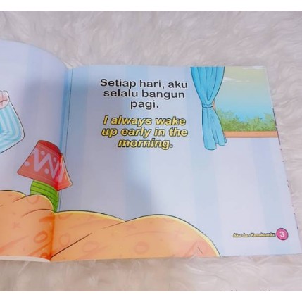 BUKU CERITA TEMATIK BERGAMBAR UNTUK ANAK 2 BAHASA FULL COLOR