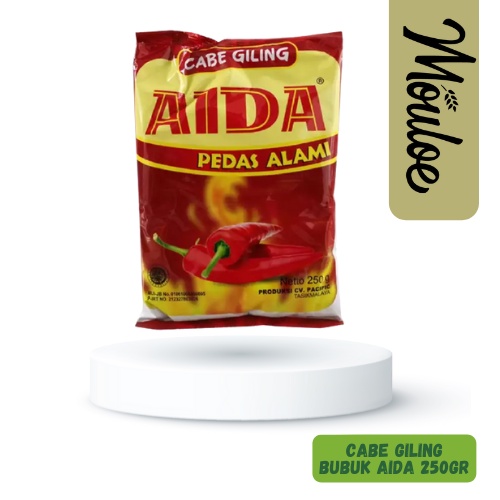 

AIDA CABE BUBUK KEMASAN 250GR | Mouloemart | bubuk cabe pedas