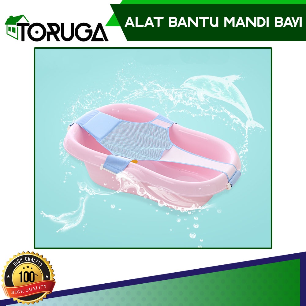 Baby Bath Helper Alas Jaring Alat Bantu  Memandikan Bayi Pengaman Bak Mandi Anti Tenggelam