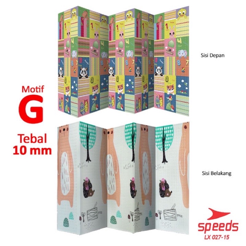 Playmat Lipat XPE Matras Karpet Anak Bayi UK 200X180CM (Tersedia varian ukuran)-G